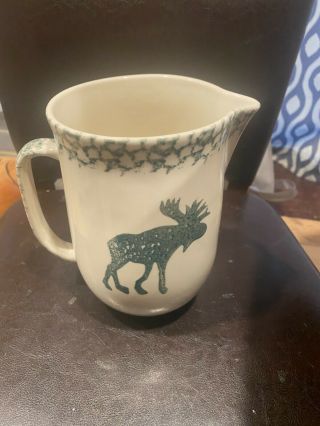 Folk Crafted Moose Country Pitcher.