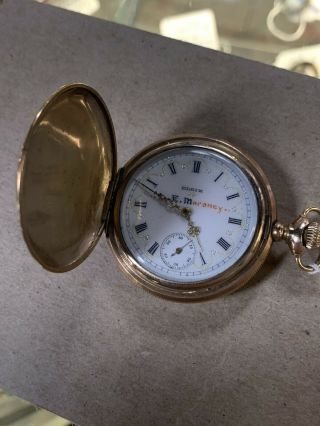 Elgin Grade 132 14k Gold 6s 15 Jewels Pocket Watch 1899 - 10562