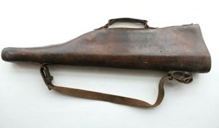 Vintage Leg O Mutton Leather Gun Case Of Shotgun Rifle Slip Sleeve Bag Shooting