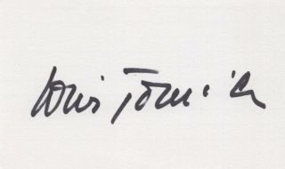Louis Jourdan - French Film & Television Actor - Signed 3x5 Card