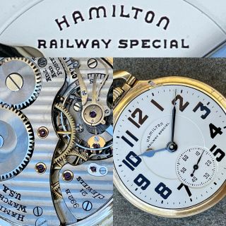 Hamilton 992b 21 Jewel Railroad Pocket Watch Railway Special Dial