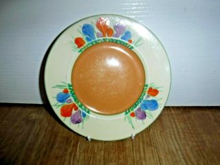 Vintage Clarice Cliff Bizarre Autumn Crocus Side Tea Plate 6.  5 " Diameter