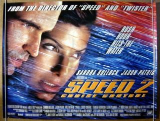 Speed 2 : Cruise Control (1997) Cinema Quad Movie Poster - Sandra Bullock
