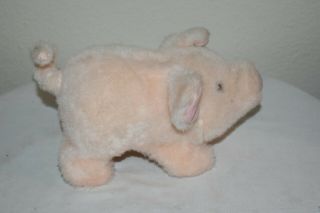 Vintage 1986 Iwaya Pudgey The Piglet Pink Mechanical Battery Operated Toy Euc