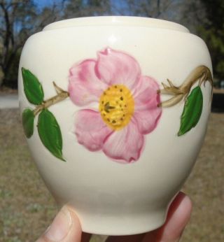 Vintage Usa Made Franciscan Earthenware Desert Rose Sugar Bowl No Lid /handles