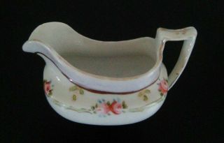 Creamer Dish White Floral Vintage Japanese Hand Painted Porcelain Made In Japan