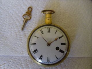 Quality Verge/fusee Gilt Pocket Watch,  C.  Early 1800 