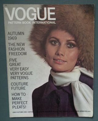 Vogue Pattern Book International Early Autumn 1969 Vintage 1960s Sewing Patterns
