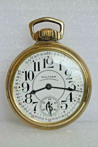 Waltham G - 1623,  M - 1908,  S - 16s,  23 Jewels,  Adj - 6,  10kgf,  1940s Railroad Watch