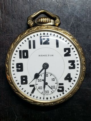1956 Hamilton 16 Size,  21 Jewel 992b Pocket Watch