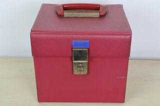 Vintage Red Decca Record Vinyl Carry Case For 7 " Singles Storage Box