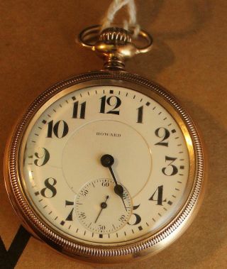 1916 E Howard Series 10 16s 21j Railroad Grade Gold Filled Pocket Watch 1907