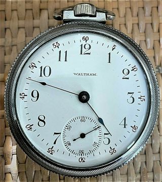 Waltham Pocket Watch - 1908 Open Face - 17 Jewels - 18s - Model 1883 - And Runs Well