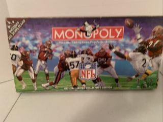Vintage 1998 Monopoly Nfl - Offical Limited Collectors Edition - Complete Game