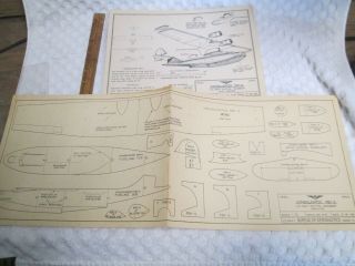 Vtg 2 - 42 Wwii Recognition Id Aircraft A - 6 Templates & Plans Consolidated Pby - 5