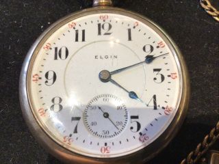 Elgin B.  W.  Raymond Grade 240 Model 8 19j Size 18 Pocket Watch 25 Yr 1908 (runs)