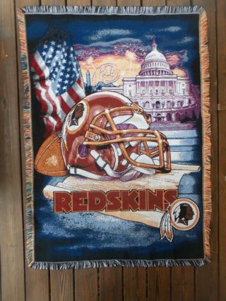 Vintage Washington Redskins Woven Blanket Throw The Northwest Company Usa Made
