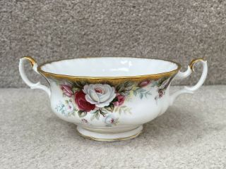 2 Vintage Royal Albert Small Floral Celebration England Bone China Soup Bowls 69