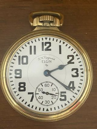 1913 B.  W.  Raymond Elgin 16s 19j Railroad Pocket Watch 17591916