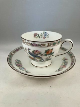 Tea Coffee Cup & Saucer,  Wedgwood China,  Kutani Crane Pattern (r4464),  Birds