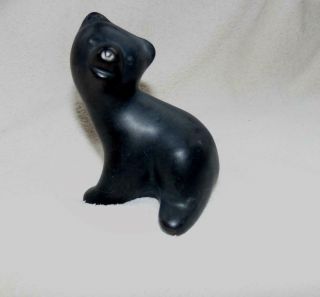 Vintage Black Bear Cub Pigeon Forge Potteries Tennessee 4 " Tall Euc