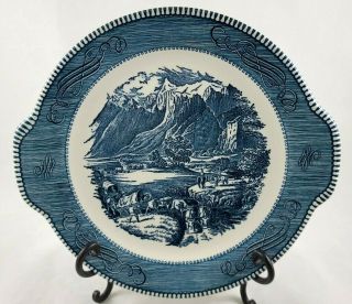 Currier And Ives Royal China Serving Plate " The Rocky Mountains " 11.  5 "