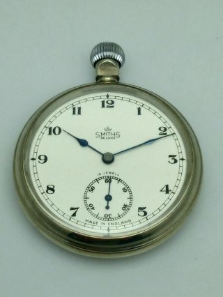 Vintage Smiths Deluxe Military Pocket Watch Rare