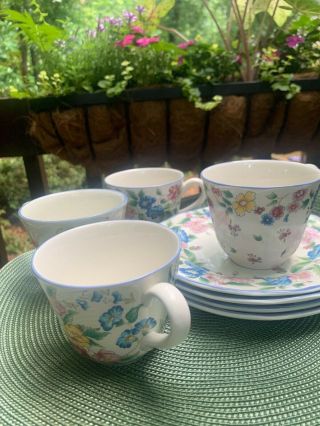 Vintage Teacup And Plate By Laura Ashley,  Hazelbury,  Staffordshire,  England - 4