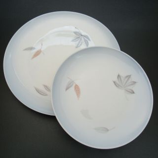 Bing & Grondahl,  Dinner & Salad Plate Set,  Falling Leaves,  Denmark,  Mcm