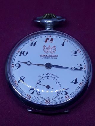 Cortebert Pocket Watch (nomolas) Mov 616 Chronometre Very Good Work 17j Rolex