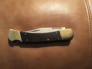 Vintage Ka - Bar Lock Back Single Blade Pocket,  Hunting Knife Usa 1189 3 - 1/2”