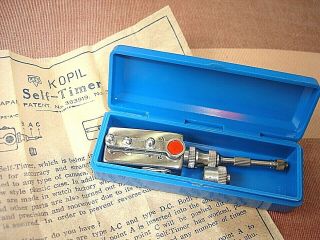 Vintage Kopil Self Timer For Camera Japan - Case & Instructions