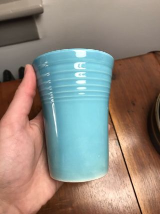 Vintage Homer Laughlin Fiestaware Turquoise 4” Water Juice Tumbler Fiesta Cup