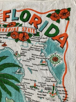 Florida Souvenir Beach Towel - Vintage Pre Disney