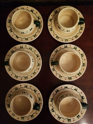 Poppytrail Homestead Provincial Colonial Heritage Metlox Set Of 6 Cups & Saucers