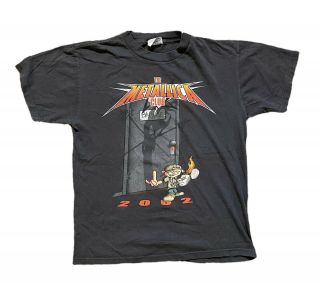 Vintage 2002 The Metallica Club Backstage T - Shirt.  Metal Band Medium Gray