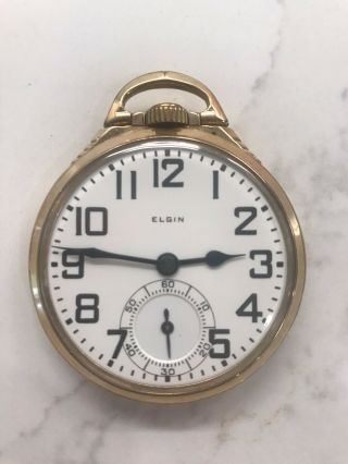 Elgin National Watch Co Bw Raymond 21j 16s 10k Gold Filled Pocket Watch