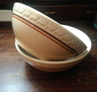 Vintage Syracuse China Econo Rim Stoneware Two Piece Bowl Set