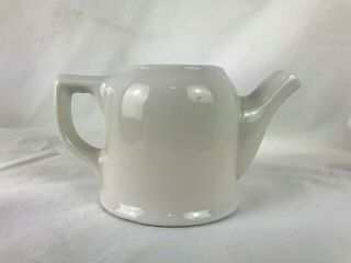 Vintage Hall Ceramic Restaurant Ware Teapot Single Serving White Made In Usa