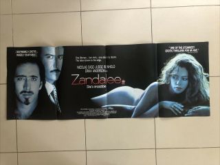 Zandalee Video Film Shop Poster 1991 Nicolas Cage And Erika 46” X 16”