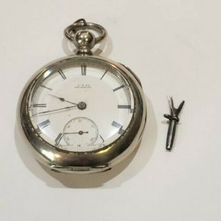 1880 Waltham Wm Ellery 11j Model 1877 18s Silverine Pocket Watch For Repair
