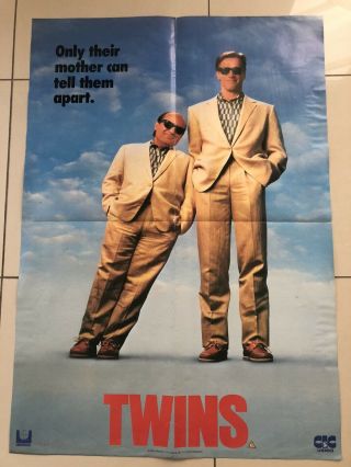 Twins Video Film Shop Poster 1988 33” X 33”