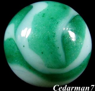 Cedarman7; Wow Vintage Wet (-) Alley Agate Shimmering Spruce Out Of Round