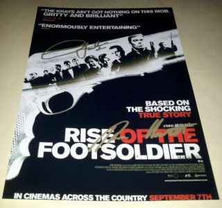 Rise Of The Footsoldiers Cast X2 Pp Signed 12 " X8 " Poster Football Hooligan