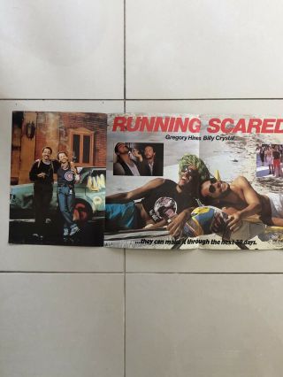 Running Scared Video Film Shop Poster 1986 26” X 12”