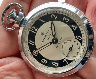 Fabulous Rebuilt Ingersoll Ltd London Triumph Pocket Watch Stunning