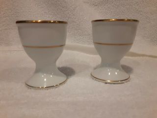 Set Of 2 - Vintage Noritake Egg Cups W/gold Band