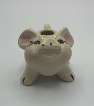 Vintage Shawnee Pottery Smiling Pig Planter Pink Ears