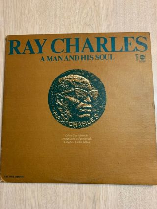 Ray Charles A Man & His Soul 2 Album Set 12” Vinyl Record Collectors Ltd Edition