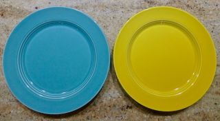 Set Of 2 - Vintage Homer Laughlin - Harlequin Fiesta - Salad Plates - 7 3/8 "